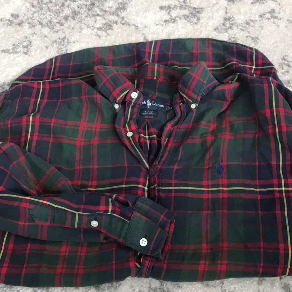 Ralph Lauren checkered men’s button down shirt